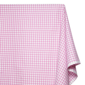 1/4 Inch Gingham Check Polyester Cotton Poplin Fabric SV581821 Pink / White Image A1