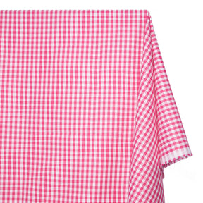 1/4 Inch Gingham Check Polyester Cotton Poplin Fabric SV581822 Fuchsia / White Image A1