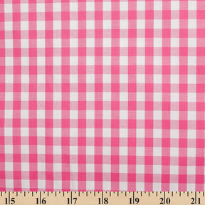 1/4 Inch Gingham Check Polyester Cotton Poplin Fabric SV581822 Fuchsia / White Image A9