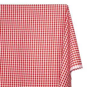 1/4 Inch Gingham Check Polyester Cotton Poplin Fabric SV581823 Red / White Image A1