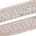 2 5 Inch Beaded Rhinestone Floral Mirrored Leafy Metallic Corded Mesh Lace Trim SV581890 Beige A1