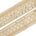 2 5 Inch Beaded Rhinestone Floral Mirrored Leafy Metallic Corded Mesh Lace Trim SV581892 Antique Gold A1