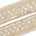 2 5 Inch Beaded Rhinestone Floral Mirrored Leafy Metallic Corded Mesh Lace Trim SV581894 Pale Gold A1