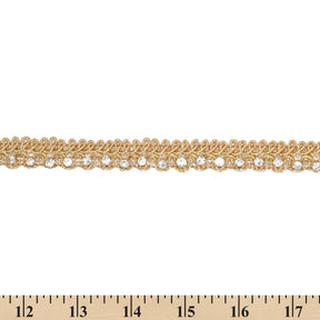 1 Centimeter Looped Metallic Corded Rhinestone Trim SV581921 Bronze A9