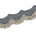 2 Inch Scalloped Regal Rhinestones Beads Metallic Cording On Polyester Mesh Trim SV582086 Black A2