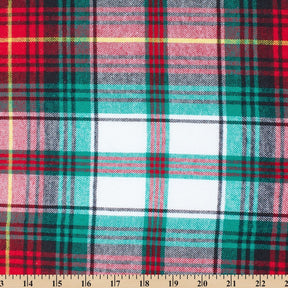 Tartan Plaid Yarn Dyed Brushed Cotton Flannel Design 14 Fabric SV582106 A9