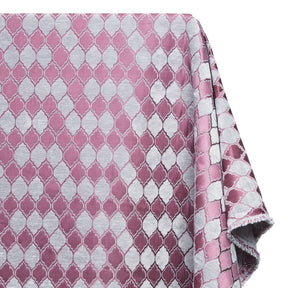 Trellis Chenille Upholstery Brocade Satin Jacquard Fabric SV582130 Plum Silver A1