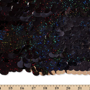 Paillette Circle Sequins On Mesh Fabric SV582255 Holographic Black Image A9