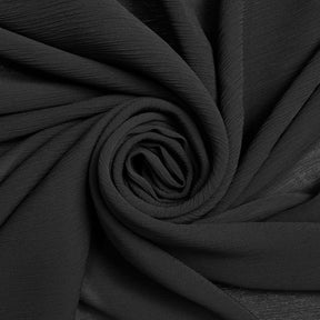 Polyester Crinkle Georgette Fabric SV582319 Black Image A2