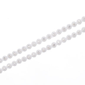3 8 Inch Circular Pearl Rhinestone Diamond Chain Trim SV582537 White A3