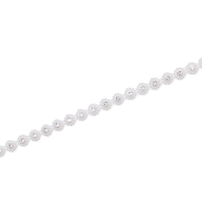 3 8 Inch Circular Pearl Rhinestone Diamond Chain Trim SV582537 White A1