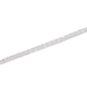 3 8 Inch 2 Row Pearly Diamond Rhinestone Chain Trim Group SV582541 Off White A1