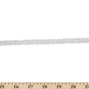 3 8 Inch 2 Row Pearly Diamond Rhinestone Chain Trim Group SV582541 Off White A9
