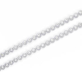 1 4 Inch Rounded Rhinestone Metallic Chain 25 Yard Trim SV582545 Silver A3