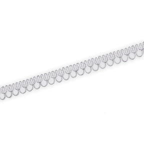 1 2 Inch Fancy Loop Corded Metallic 25 Yard Trim SV582547 Silver A1
