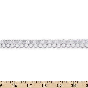 1 2 Inch Fancy Loop Corded Metallic 25 Yard Trim SV582547 Silver A9