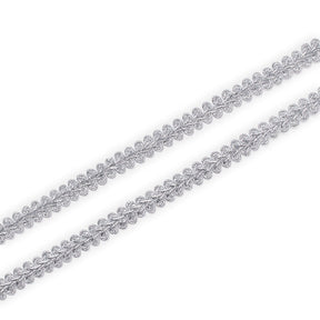 3 8 Inch Knit Swirl Corded Metallic Braided 25 Yard Trim SV582548 Silver A3