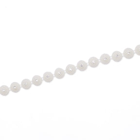 1 2 Inch Diamond Rhinestone Pearly Medallion Chain Trim SV582552 Off White A1