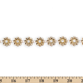 7 8 Inch Wildflower Metallic Rhinestone 25 Yard Trim SV582571 Gold A9