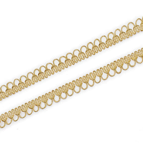 1 2 Inch Fancy Loop Corded Metallic 25 Yard Trim SV582573 Gold A3