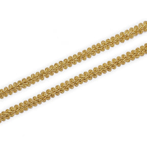 3 8 Inch Knit Swirl Corded Metallic Braided 25 Yard Trim SV582574 Gold A3
