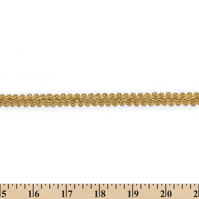 3 8 Inch Knit Swirl Corded Metallic Braided 25 Yard Trim SV582574 Gold A9