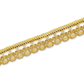 1 25 Inch Scroll Scalloped Metallic Corded 25 Yard Trim SV582576 Gold A1