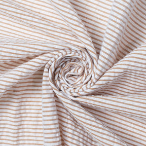 Striped Cotton Seersucker Fabric SV582650 Khaki Image A1
