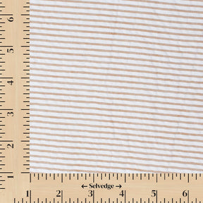 Striped Cotton Seersucker Fabric SV582650 Khaki Image A9