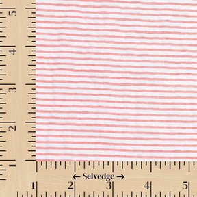Striped Cotton Seersucker Fabric SV582651 Orange Image A9