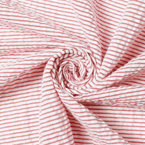 Striped Cotton Seersucker Fabric SV582652 Red Image A1