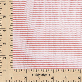 Striped Cotton Seersucker Fabric SV582652 Red Image A9