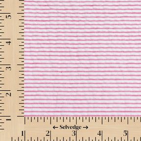 Striped Cotton Seersucker Fabric SV582653 Fuchsia Image A9