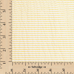 Striped Cotton Seersucker Fabric SV582654 Yellow Image A9