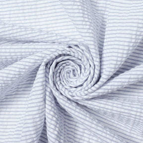 Striped Cotton Seersucker Fabric SV582655 Light Blue Image A1