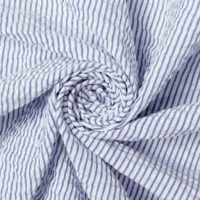 Striped Cotton Seersucker Fabric SV582656 Royal Blue Image A1