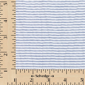 Striped Cotton Seersucker Fabric SV582656 Royal Blue Image A9