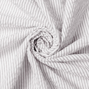 Striped Cotton Seersucker Fabric SV582661 Silver Image A1