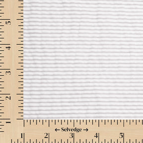 Striped Cotton Seersucker Fabric SV582661 Silver Image A9