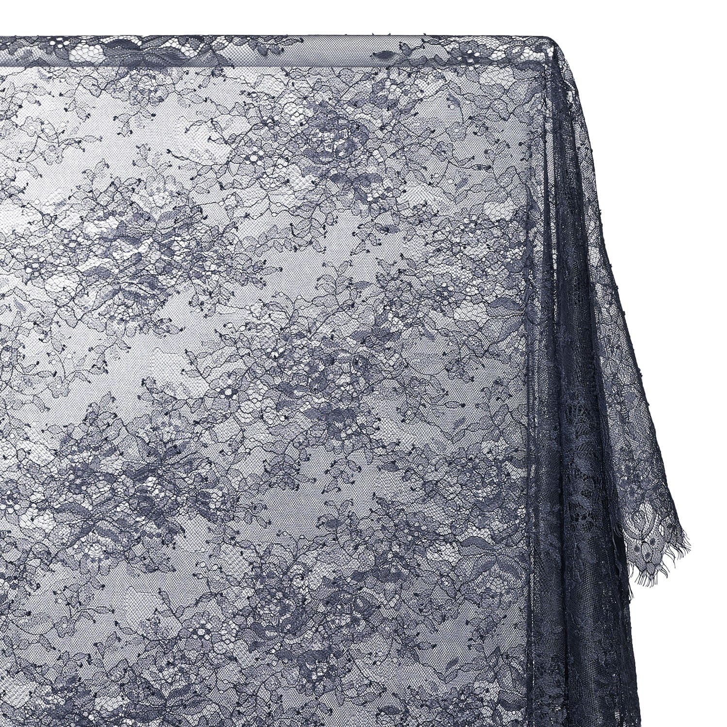 Bouquet Chantilly Lace Fabric SV582690 Navy Blue Image A1
