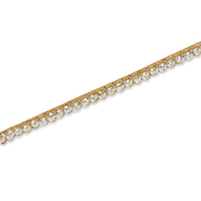 1/2 Inch Beaded Rhinestone Metallic Corded Ribbon Fabric Trim SV582728 Copper Image A3