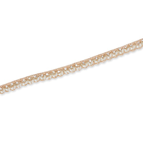 1/2 Inch Beaded Rhinestone Metallic Corded Ribbon Fabric Trim SV582730 Antique Gold Image A3