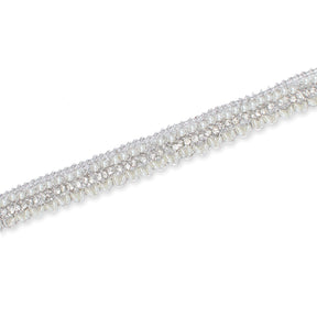 3/4 Inch Pearly Beaded Rhinestone Metallic Corded Fabric Trim SV582738 Silver Image A3