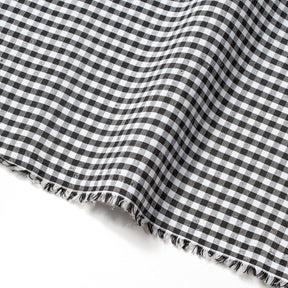 1/8 Inch Gingham Check Polyester Cotton Poplin Fabric SV582933 White / Black Image A3