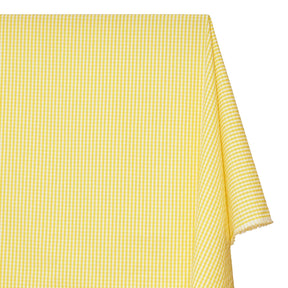1/8 Inch Gingham Check Polyester Cotton Poplin Fabric SV575733 Yellow / White Image A1
