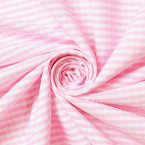 1/8 Inch Gingham Check Polyester Cotton Poplin Fabric SV575739 Pink / White Image A2