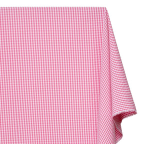 1/8 Inch Gingham Check Polyester Cotton Poplin Fabric SV575737 Fuchsia / White Image A1