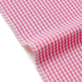 1/8 Inch Gingham Check Polyester Cotton Poplin Fabric SV575737 Fuchsia / White Image A3