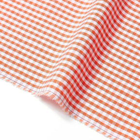 1/8 Inch Gingham Check Polyester Cotton Poplin Fabric SV575736 Orange / White Image A3