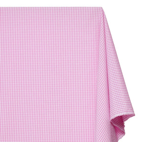 1/8 Inch Gingham Check Polyester Cotton Poplin Fabric SV582942 Lavender / White Image A1